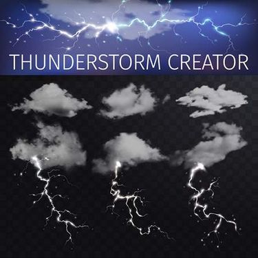 وکتور رعد و برق وکتور آذرخش وکتور ابر