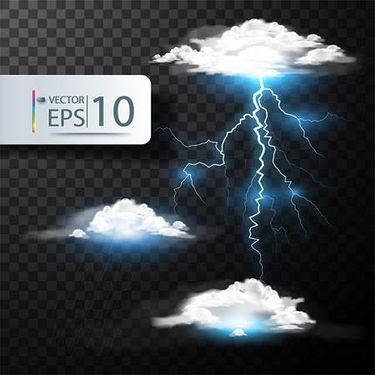 وکتور رعد و برق وکتور آذرخش وکتور ابر