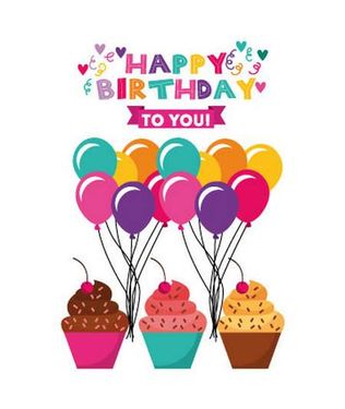 وکتور جشن تولد وکتور کیک وکتور بادکنک