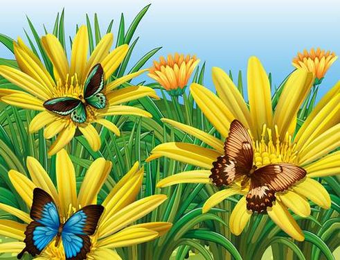 وکتور گل وکتور پروانه وکتور بهار وکتور طبیعت