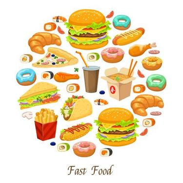 وکتور فست فود وکتور اغذیه وکتور ساندویچ