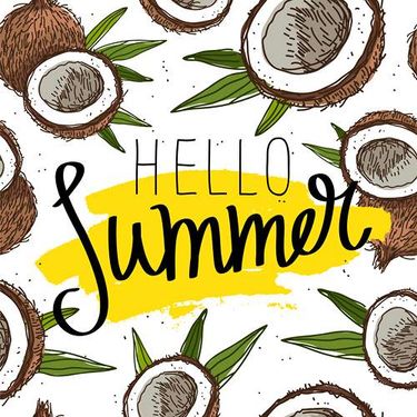 وکتور بک گراند وکتور نارگیل وکتور میوه استوایی