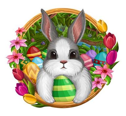 وکتور خرگوش وکتور تخم مرغ عید نوروز