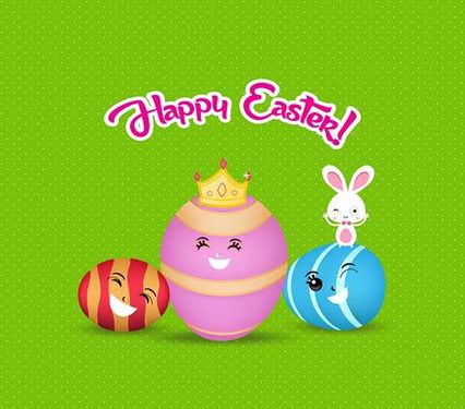 وکتور تخم مرغ عید نوروز وکتور  خرگوش