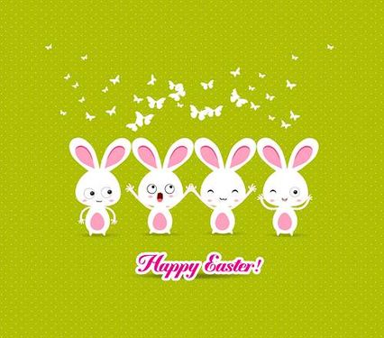 وکتور تخم مرغ عید نوروز وکتور  خرگوش