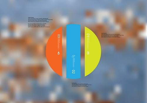 وکتور اینفوگرافی  رنگی وکتور اینفوگرافی دایره ای
