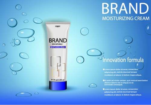 وکتور لوازم آرایشی وکتور کرم تیوپی  وکتور شبنم