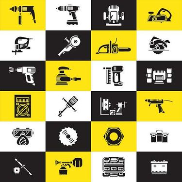 وکتور آیکن مجموع ابزار های الکترونیکی