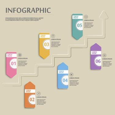 وکتور اینفوگرافی گرافیکی وکتور اینفوگرافی رنگی