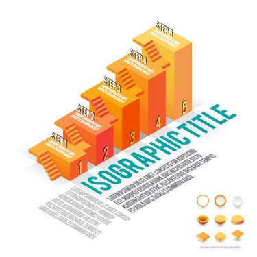 وکتور اینفوگرافی گرافیکی وکتور اینفوگرافی رنگی