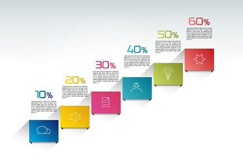 وکتور اینفوگرافی گرافیکی وکتور اینفوگرافی رنگی
