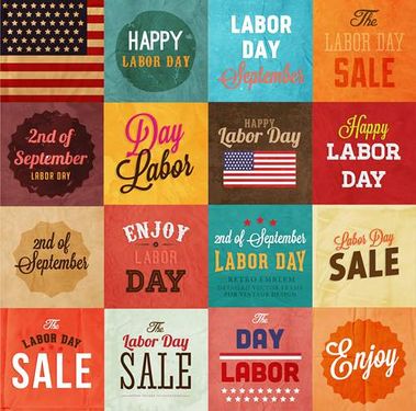 وکتور لیبل رنگی وکتور برچسب گرافیکی