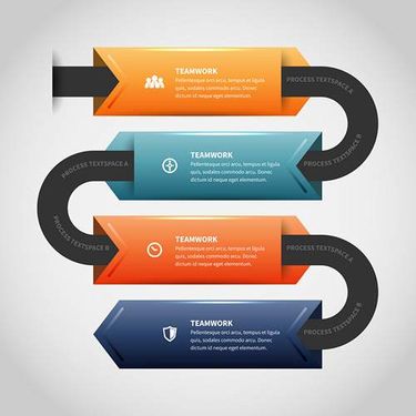 وکتور اینفوگرافی گرافیکی وکتور اینفوگرافی رنگی