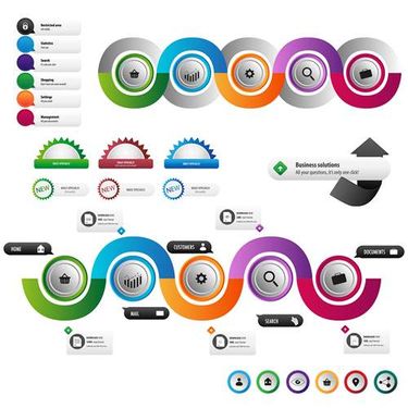 وکتور اینفوگرافی گرافیکی وکتور اینفوگرافی رنگی