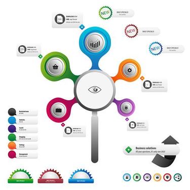 وکتور اینفوگرافی گرافیکی وکتور اینفوگرافی رنگی