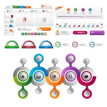 وکتور اینفوگرافی گرافیکی وکتور اینفوگرافی رنگی