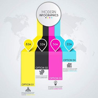 وکتور اینفوگرافی گرافیکی وکتور اینفوگرافی رنگی