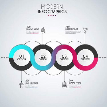 وکتور اینفوگرافی گرافیکی وکتور اینفوگرافی رنگی