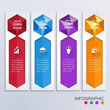 وکتور اینفوگرافی گرافیکی وکتور اینفوگرافی رنگی