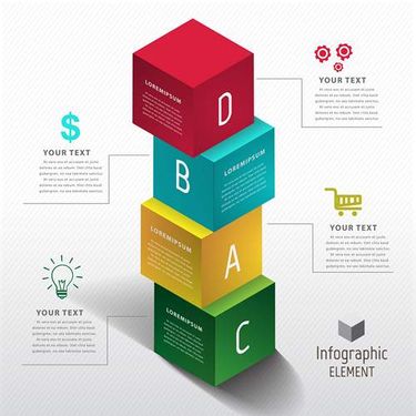 وکتور اینفوگرافی گرافیکی وکتور اینفوگرافی رنگی