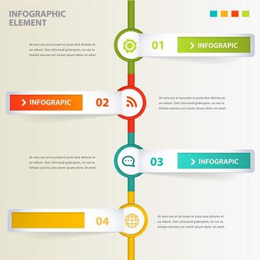 وکتور اینفوگرافی گرافیکی وکتور اینفوگرافی رنگی