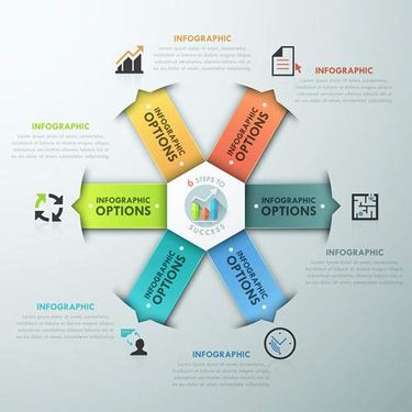 وکتور اینفوگرافی گرافیکی وکتور اینفوگرافی رنگی