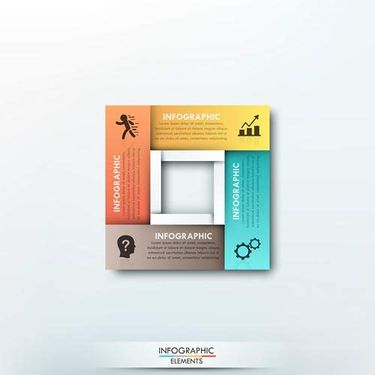 وکتور اینفوگرافی گرافیکی وکتور اینفوگرافی رنگی