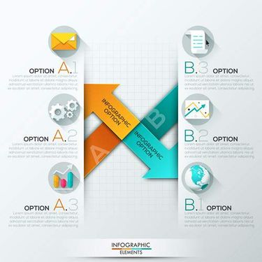 وکتور اینفوگرافی گرافیکی وکتور اینفوگرافی رنگی