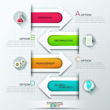 وکتور اینفوگرافی گرافیکی وکتور اینفوگرافی رنگی