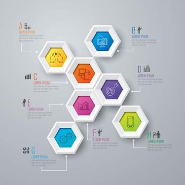 وکتور اینفوگرافی گرافیکی وکتور اینفوگرافی رنگی