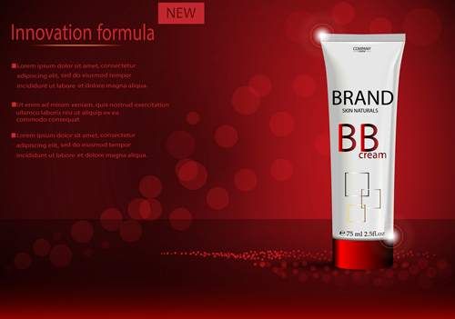 وکتور لوازم آرایشی وکتور کرم تیوپی