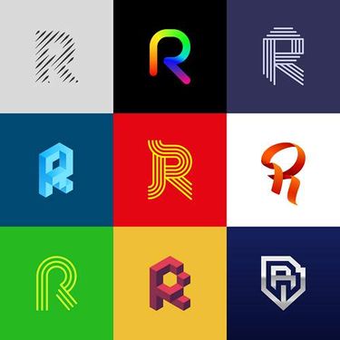 وکتور لوگو روبانی وکتور لوگو حروف