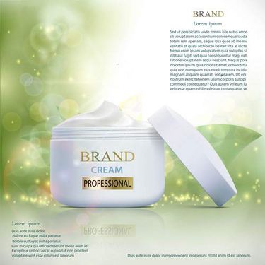 وکتور لوازم آرایشی وکتور قوطی کرم  مرطوب کننده