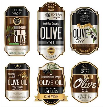 وکتور لیبل روغن زیتون وکتور برچسب