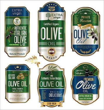 وکتور لیبل روغن زیتون وکتور برچسب