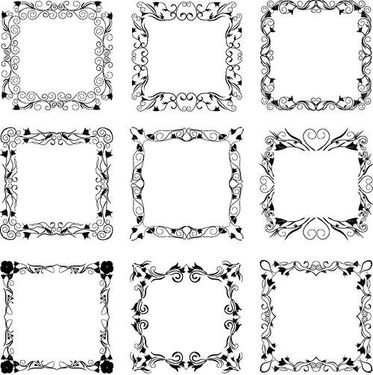 وکتور کادر گل وکتور قاب گل