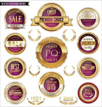 وکتور لیبل گرافیکی وکتور لیبل رنگی