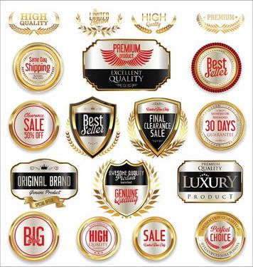 وکتور لیبل گرافیکی وکتور لیبل رنگی