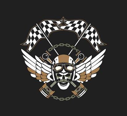 وکتور لوگو موتور سواری وکتور کلاه ایمنی