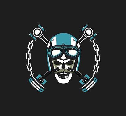 وکتور لوگو موتور سواری وکتور کلاه ایمنی