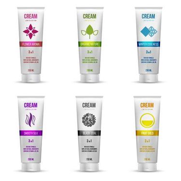 وکتور لوازم آرایشی وکتور  کرم  تیوپی