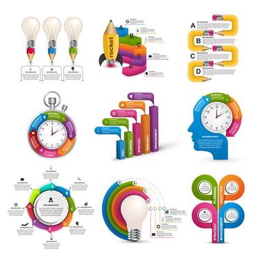 وکتور اینفوگرافی گرافیکی وکتور اینفوگرافی رنگی