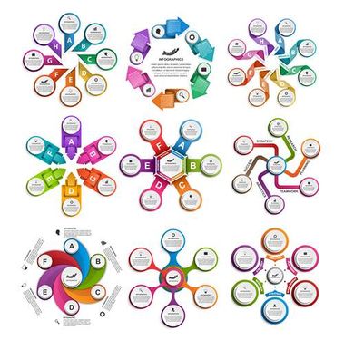 وکتور اینفوگرافی گرافیکی وکتور اینفوگرافی رنگی