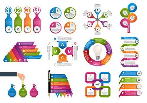 وکتور اینفوگرافی گرافیکی وکتور اینفوگرافی رنگی