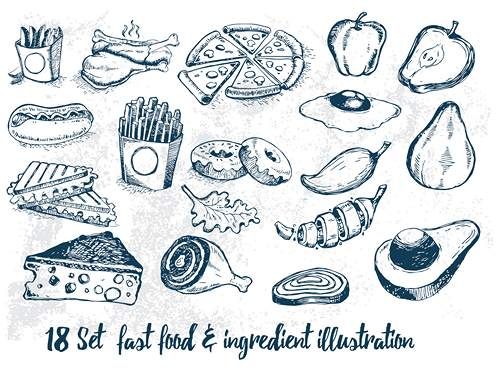 وکتور فست فود وکتور ساندویچ