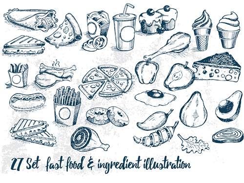 وکتور فست فود وکتور ساندویچ