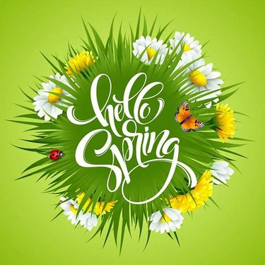 وکتور گل بهاری وکتور سبزه وکتور بهار