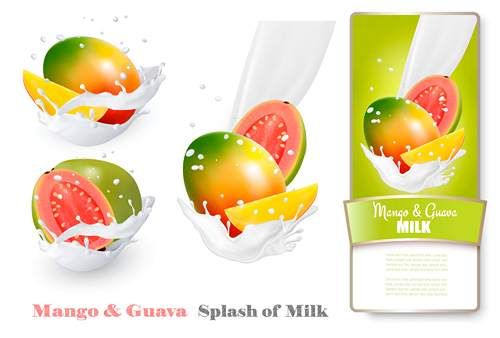 وکتور شیر طعم دار وکتور فرآورده های لبنی