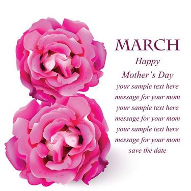 وکتور طرح هشت مارس وکتور روز مادر