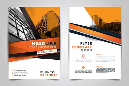 وکتور طرح تراکت دو طرفه وکتور پوستر